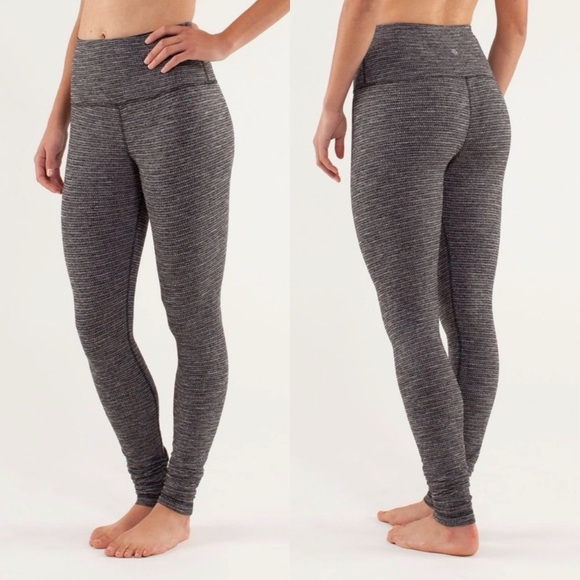 lululemon athletica Pants - Lululemon Wunder Under Pant High Rise in 
Coco Pique Black / Black 4